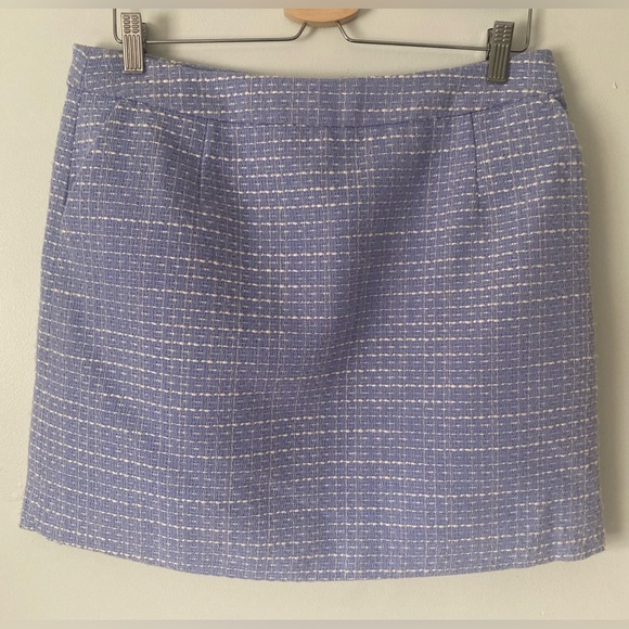 French Connection Effie Boucle Zippered Skirt NWT Size 10 BLUEBELL - Picture 2 of 6